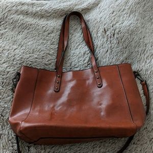 Vegan leather tote